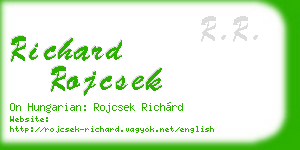 richard rojcsek business card
